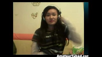 Chinese girl plays on cam