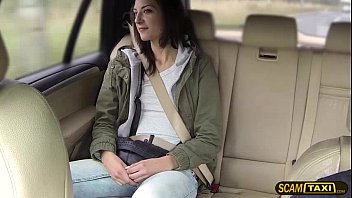 Brunette Czech babe enjoys hot sex in taxi filmed in POV