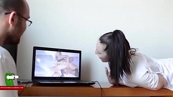 They get horny watching porn movies. SAN224
