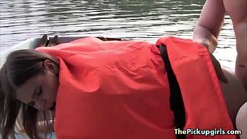 Babe gets slammed right in the boat