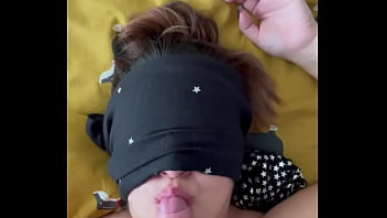 Dirty Talking British Slutwife Is Blindfolded & Sucks Cuck Hubbys Dick Before Getting Fucked & Spunked Up