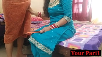 Indian Bhabhi Real Sex and Blowjob with devar, Dirty talk and hindi audio