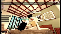 Watch as a roblox femboy gets railed hard and creampied